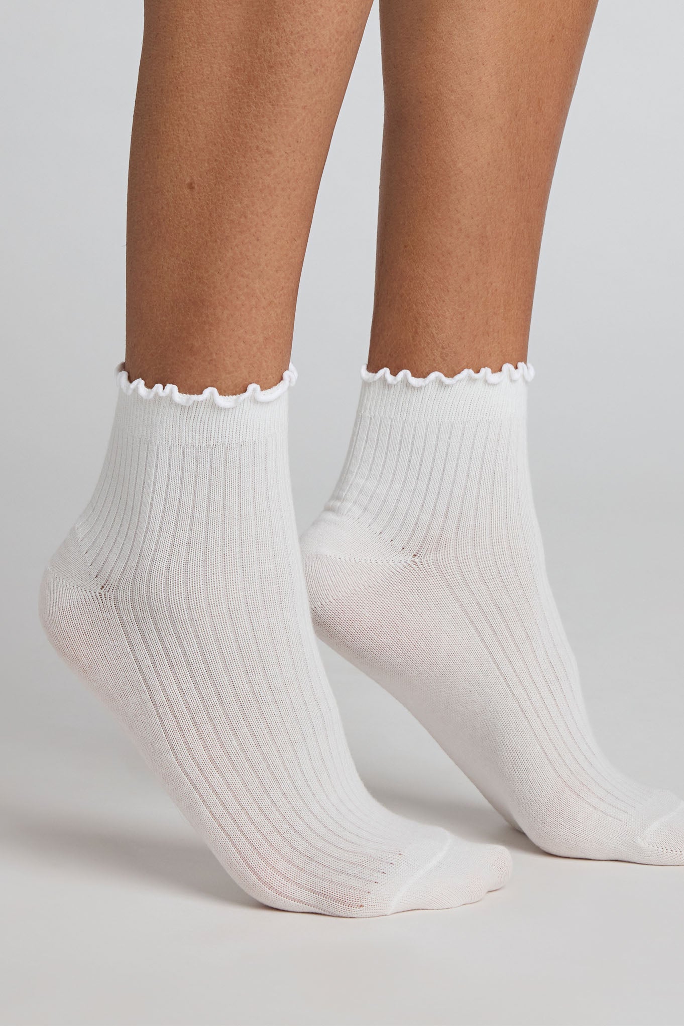 Flutter Sock in White (Pack)