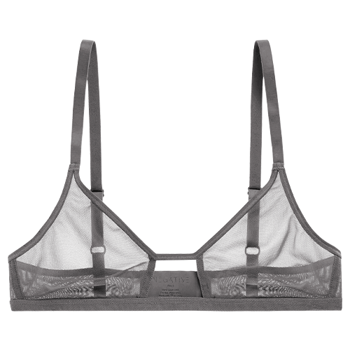 Sieve Cutout Bra in Graphite