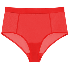 Sieve High-Waist Brief in Cherry