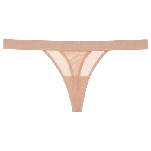 Sieve Thong in Buff