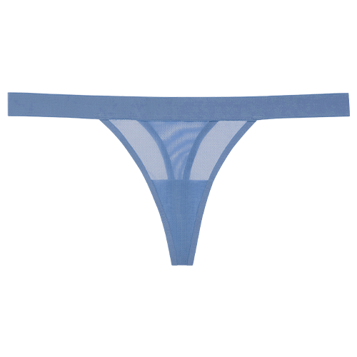 Sieve Thong in Slate