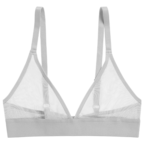 Sieve Triangle Bra in White