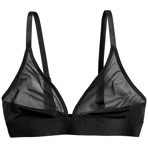 Sieve Triangle Bra in Black