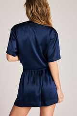Eclipse Washable Silk Boxer in Navy