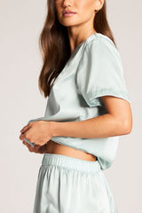 Eclipse Washable Silk V-Top in Mist