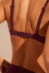 Swim Scoop Top in Garnet