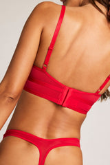 Sieve Dipped Thong in Cerise