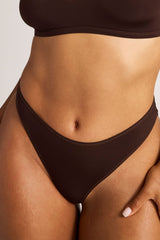 Slink Dipped Thong in Espresso