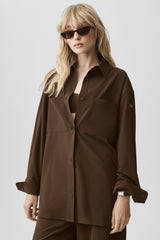 Dreamscape Button Down Long Sleeve - Espresso