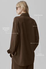 Dreamscape Button Down Long Sleeve - Espresso