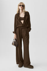High-Waist Dreamscape Trouser (Short) - Espresso