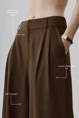 High-Waist Dreamscape Trouser (Regular) - Espresso