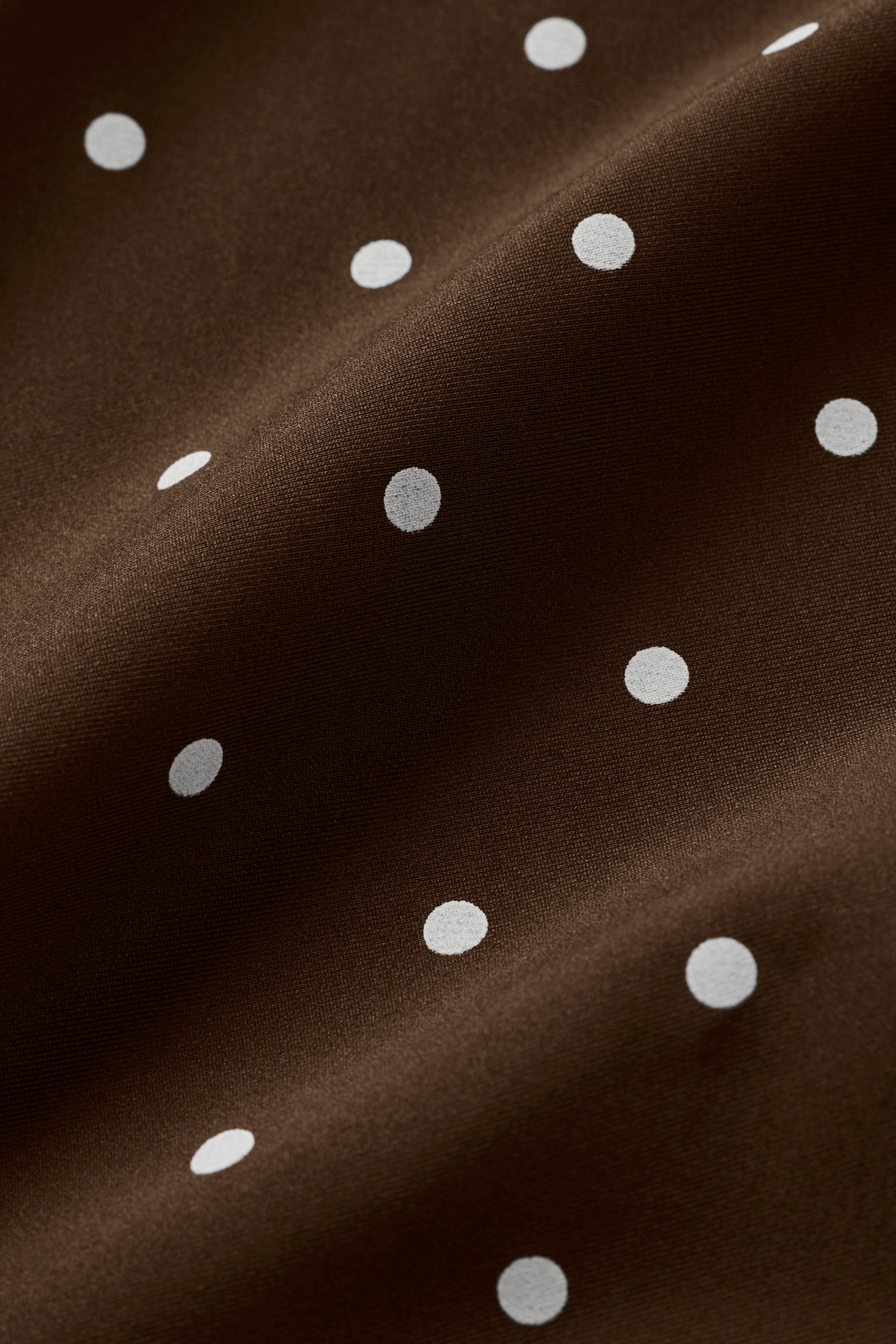 3" Airlift Polka Dot High-Waist Short - Espresso/White