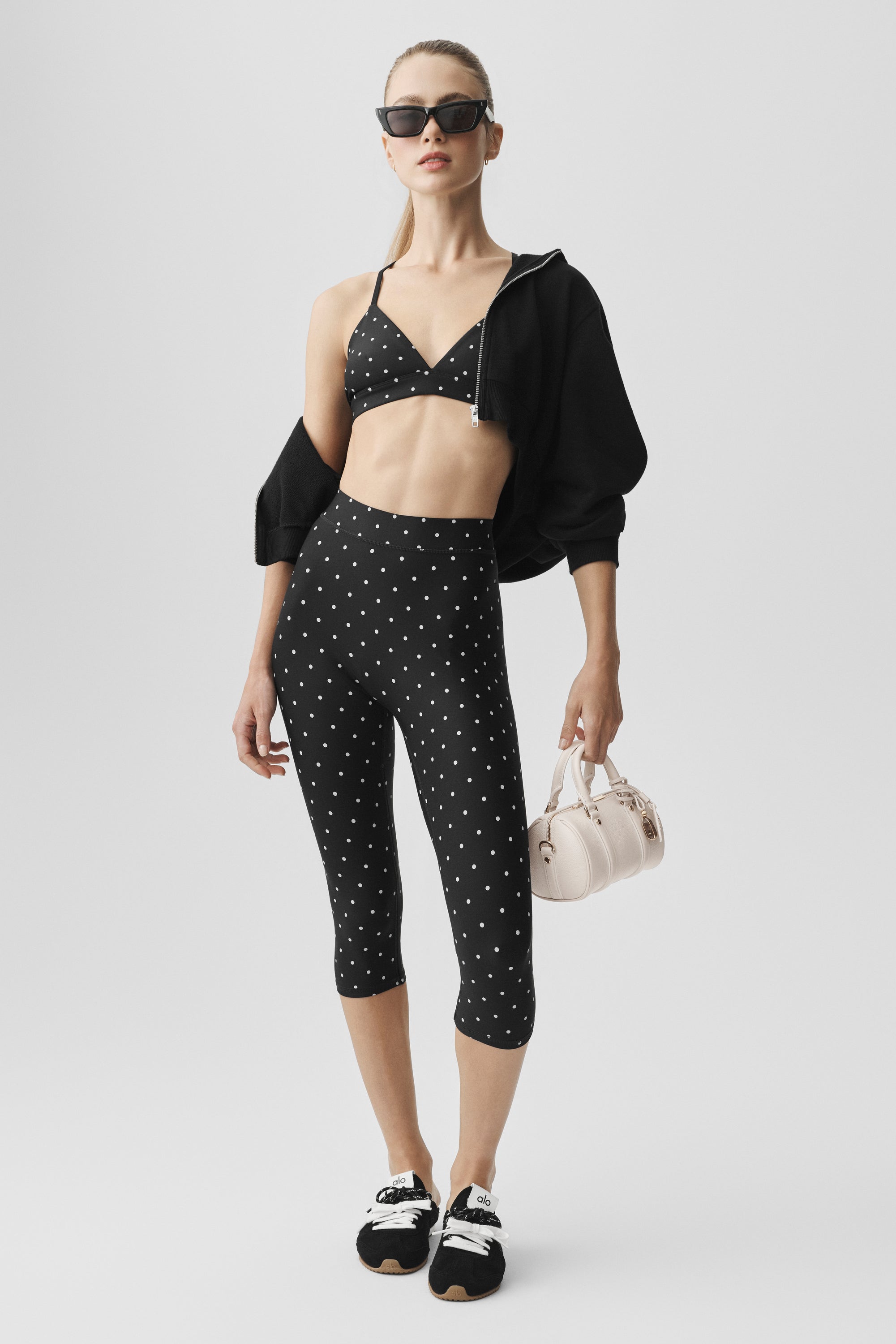 Airlift Polka Dot Splendor Bra - Black/White