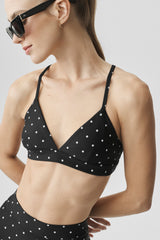 Airlift Polka Dot Splendor Bra - Black/White