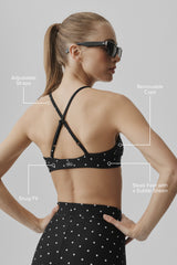 Airlift Polka Dot Splendor Bra - Black/White