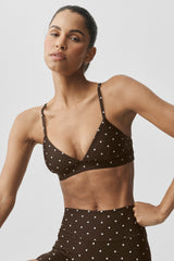 Airlift Polka Dot Splendor Bra - Espresso/White