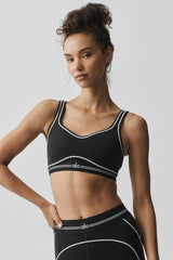 Airbrush Heart Throb Bra - Black/White