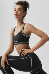 Airbrush Heart Throb Bra - Black/White