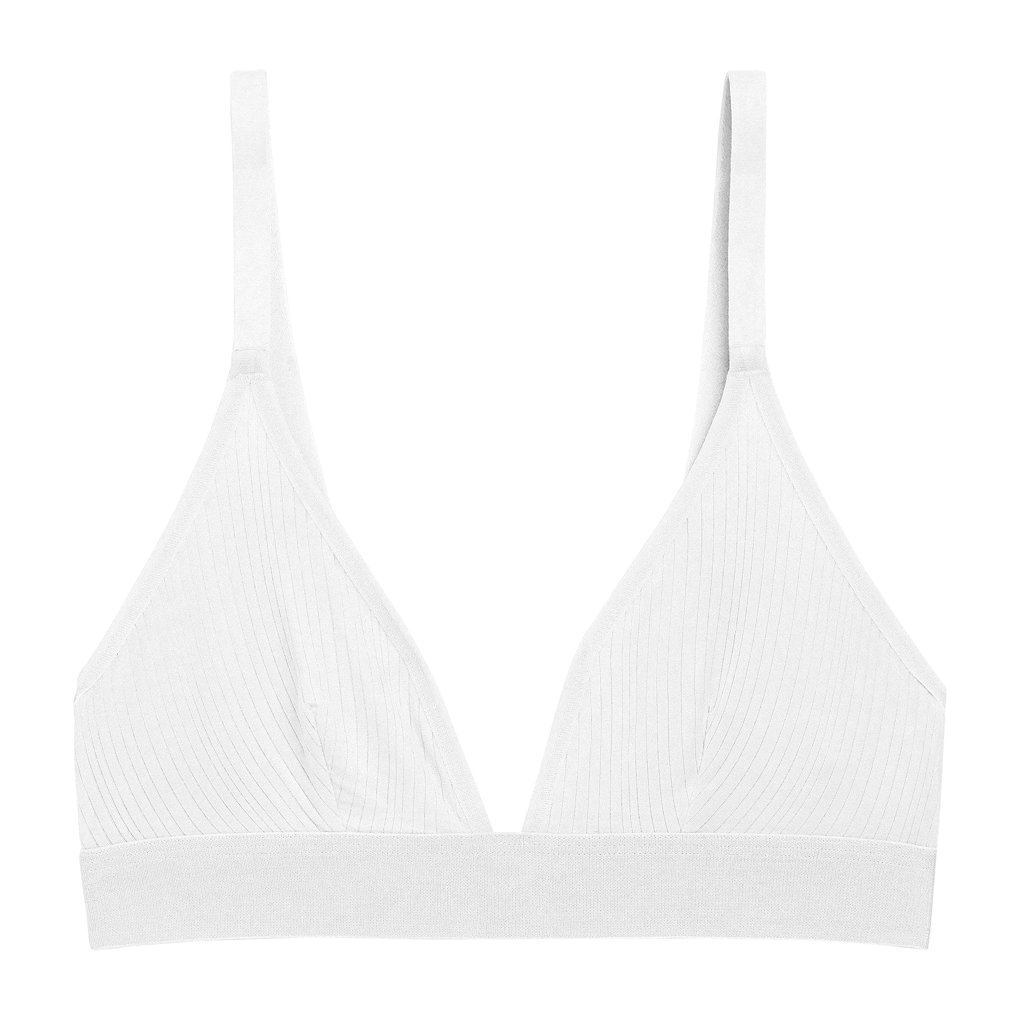 Whipped Triangle Bra in White